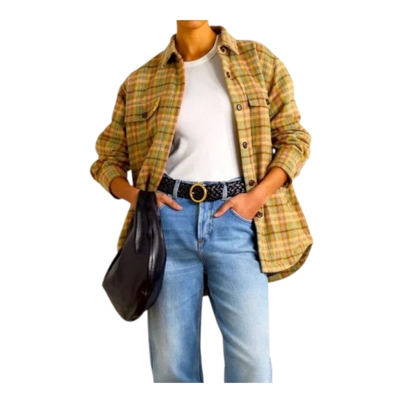 NEW The GREAT. The State Park Plaid Quilted Jacket Shacket Size 1/ Small - Picture 11 of 11